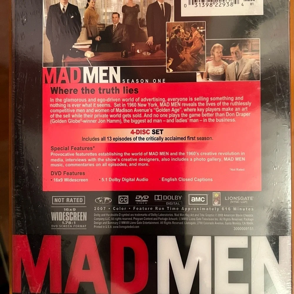 Mad Men season 1,2 and 3.